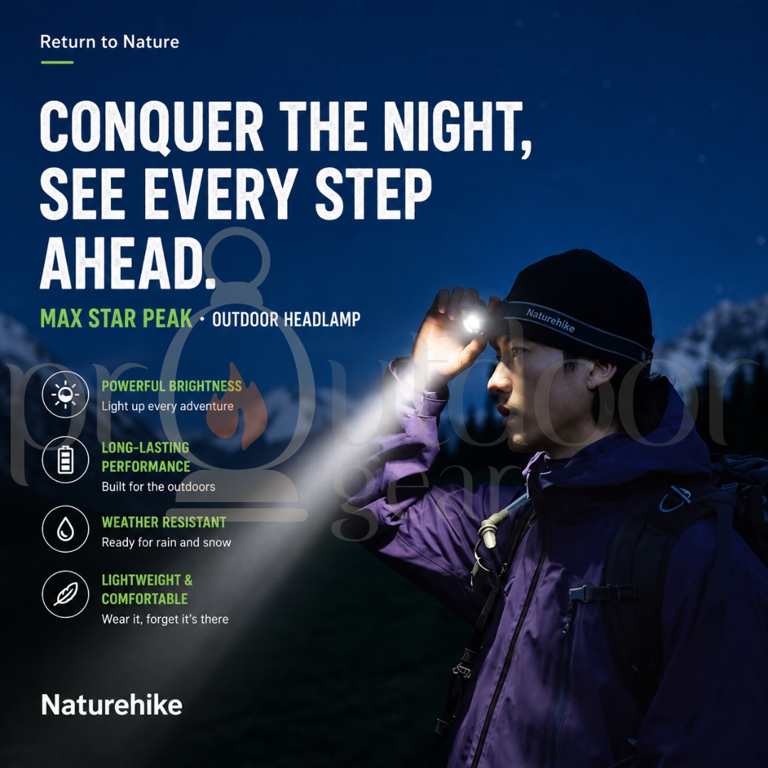 NATUREHIKE CNK2450ZM010 Xingyu Max Outdoor Headlamp Rechargeable Camping Hiking Sensor Headlight