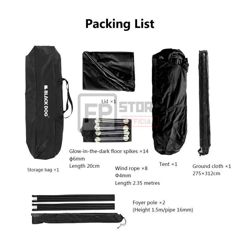 BLACKDOG hexagon tent automatic portable construction-free vinyl sun protection and rain protection CBD2300QT012