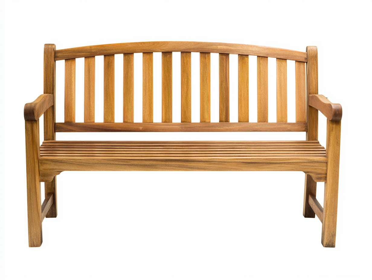 Outdoor Bench - Solid Wood Construction 150x50x90 cm - Brown - Garden Seating Design-Denmymart