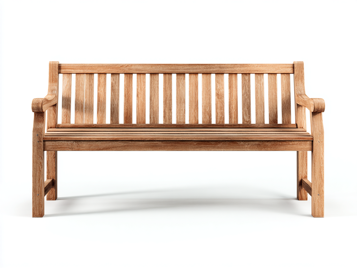 Outdoor Bench Solid Wood Construction 130x60x85 cm - Brown - Garden Patio Seating-Denmymart