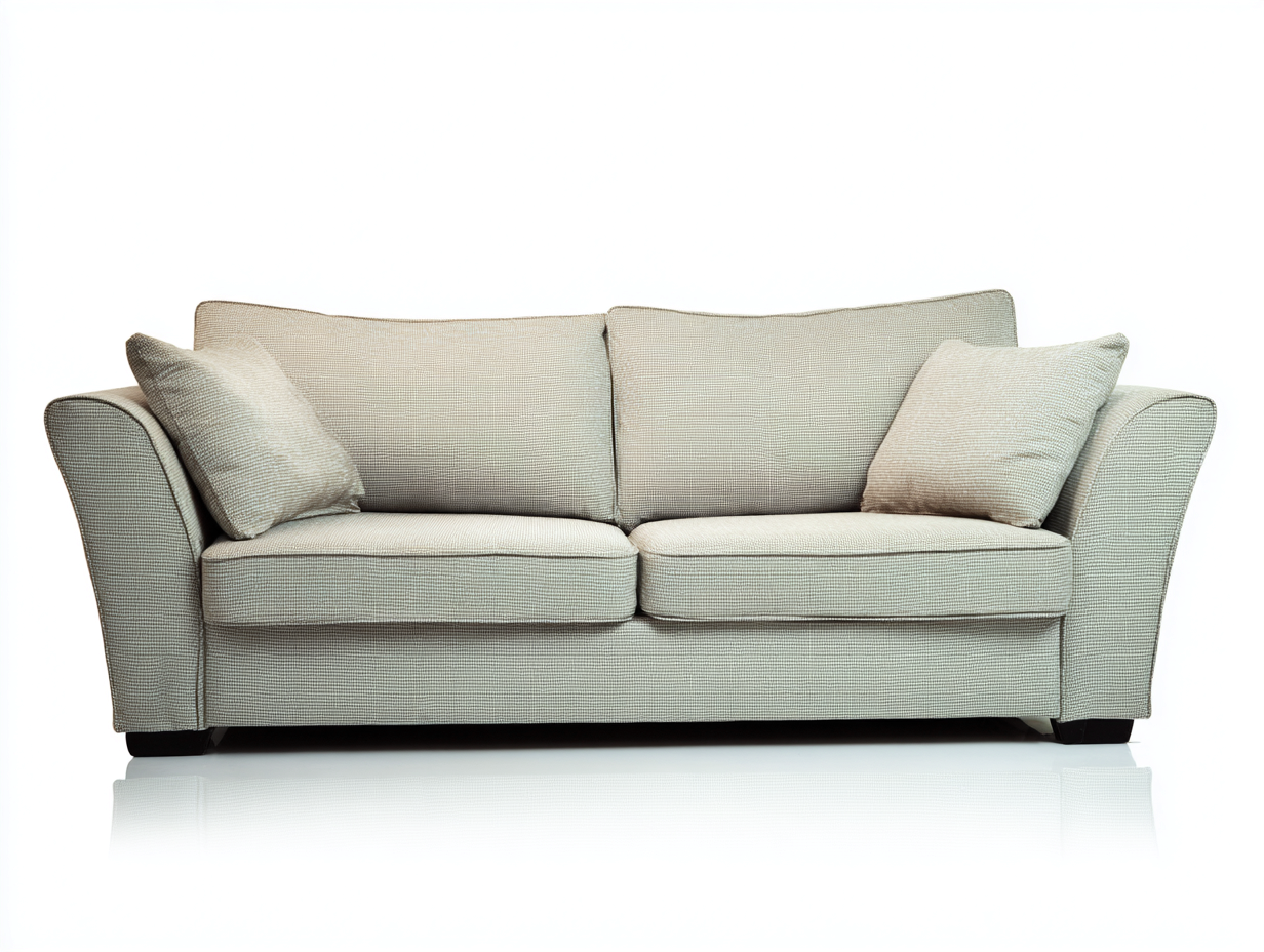 2 Seater Sofa Fabric Upholstery 185x92x86 cm - Beige - Modern Design-Denmymart