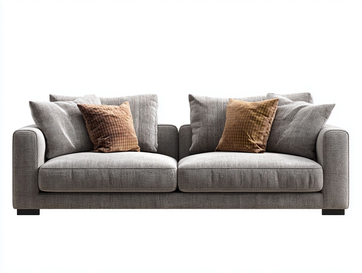 2 Seater Sofa fabric upholstery 170x90x85 cm - light grey - modern comfort living room-Denmymart