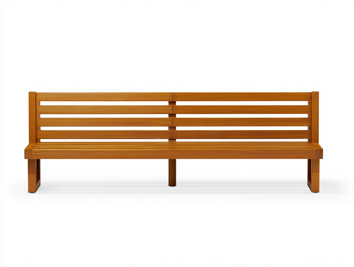 Outdoor Bench Solid Wood 180x45x85 cm - Natural Wood - Outdoor Design-Denmymart