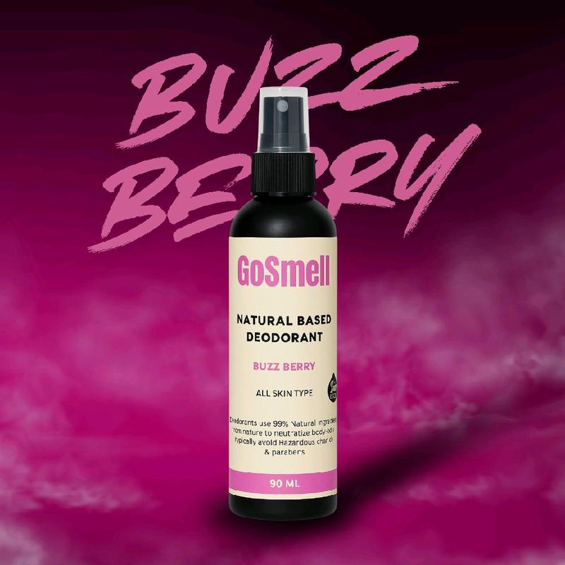 Spray Deodoran Semula Jadi GOSMELL Untuk Hilang Bau Ketiak Badan dan Kaki, 90ML go smell deodorant natural semburan deodarant