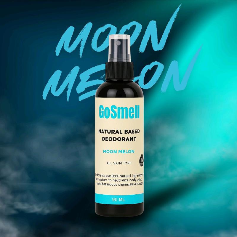 Spray Deodoran Semula Jadi GOSMELL Untuk Hilang Bau Ketiak Badan dan Kaki, 90ML go smell deodorant natural semburan deodarant