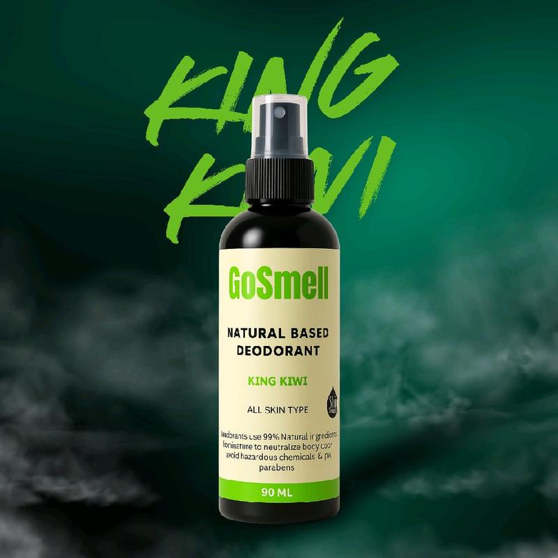 Spray Deodoran Semula Jadi GOSMELL Untuk Hilang Bau Ketiak Badan dan Kaki, 90ML go smell deodorant natural semburan deodarant