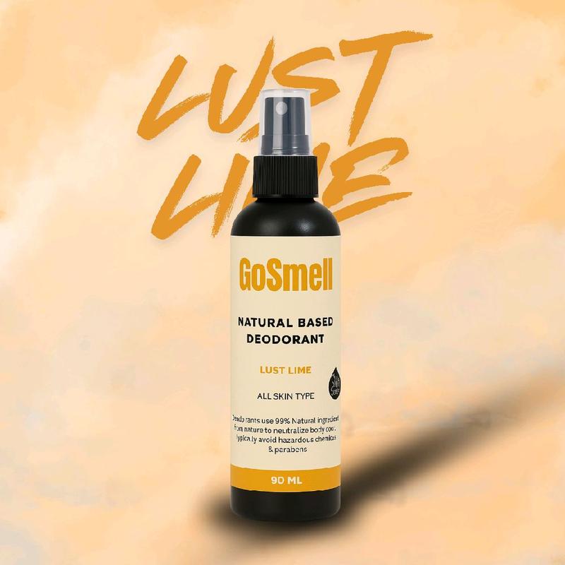 Spray Deodoran Semula Jadi GOSMELL Untuk Hilang Bau Ketiak Badan dan Kaki, 90ML go smell deodorant natural semburan deodarant