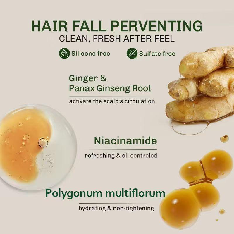 Serum Rambut, Mengandungi Bahan Semulajadi, Diluluskan FDA, Ginseng dan Bijan Hitam Mencegah Rambut Gugur dan Menggalakkan Pertumbuhan Rambut, Penyuburan Dalam, Melegakan Gatal Kulit Kepala, Bahan Organik Semulajadi, Pati Pertumbuhan Rambut