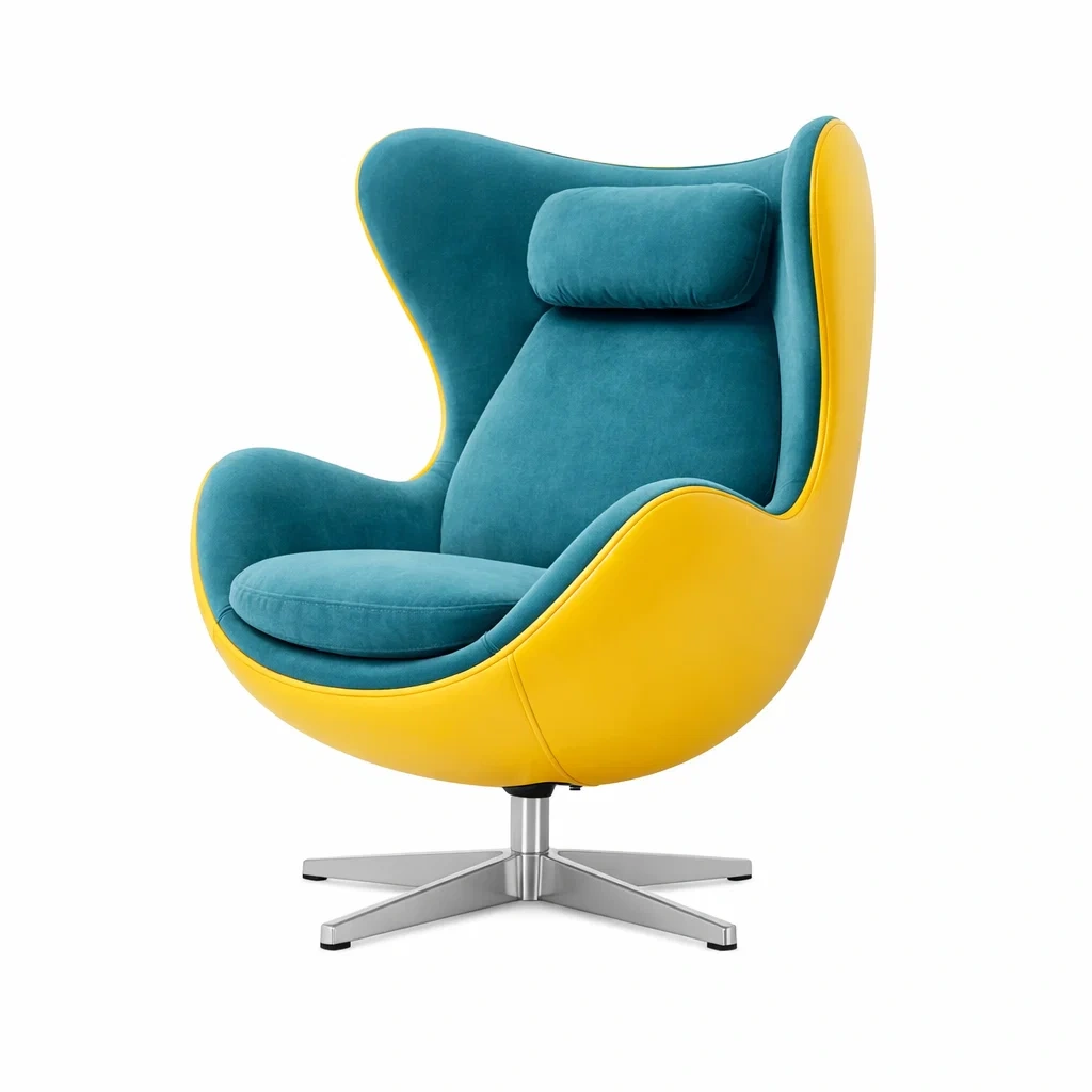 Modern Swivel Lounge Chair C Yellow-modapave