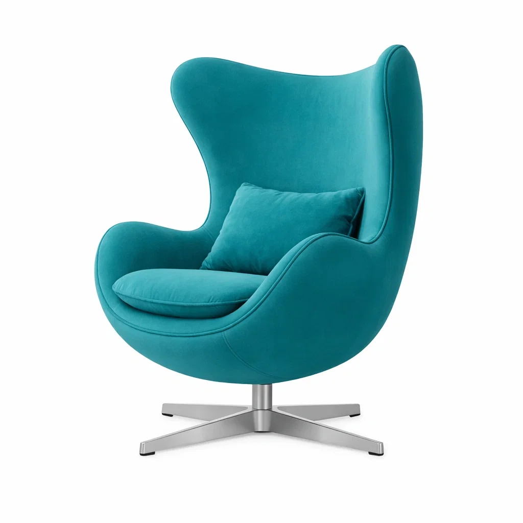 Modern Swivel Lounge Chair C Teal-modapave