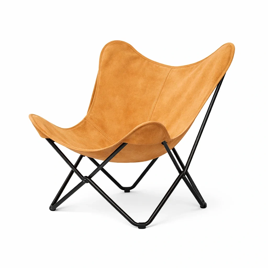 Modern Butterfly Lounge Chair C Tan-pinepylon