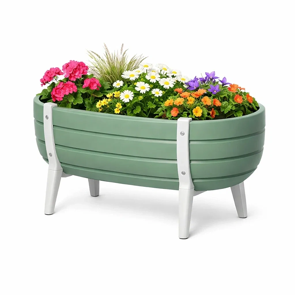 Raised Garden Planter Sage Green-easeenvoy