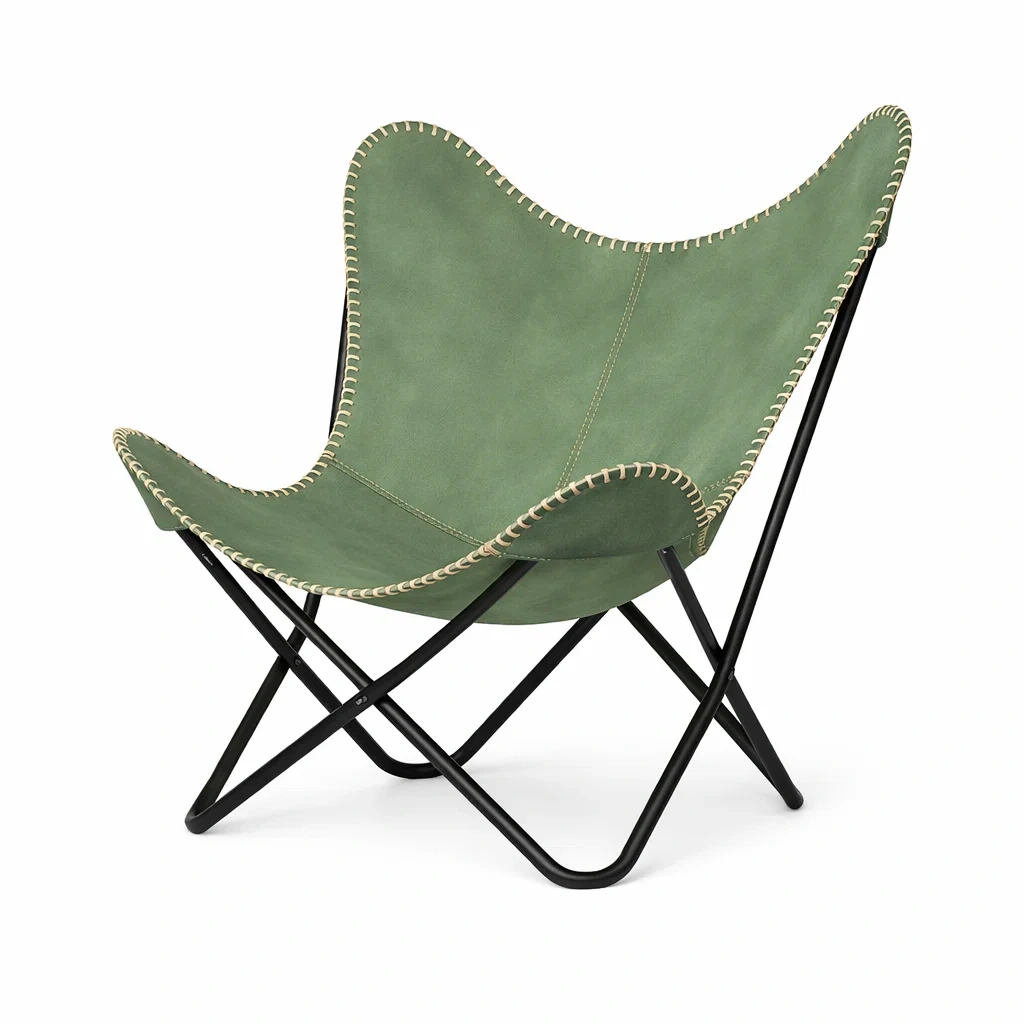 Outdoor Butterfly Lounge Chair-Olive Green Edition-furnifont