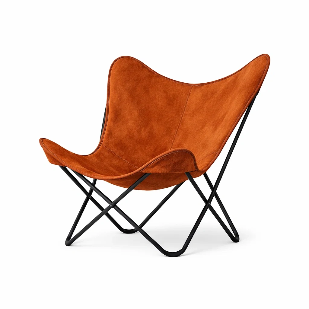 Outdoor Butterfly Lounge Chair-Rustic Brown Finish-furnifont