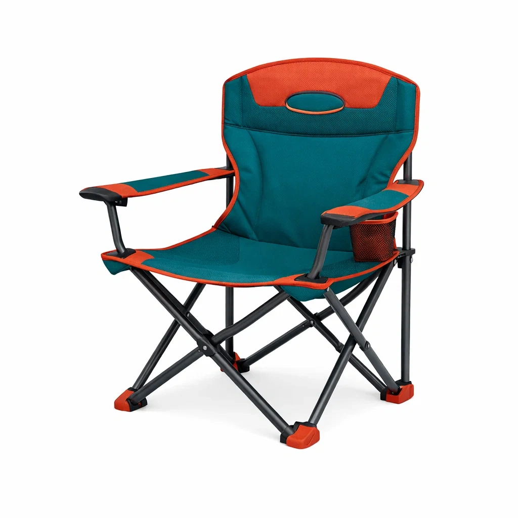 Portable Camping Chair with Armrests-Teal-furnifont
