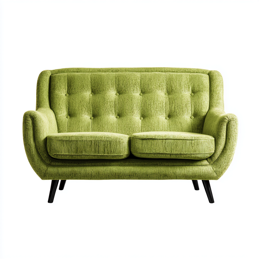 2 Seater Sofa Fabric Upholstered 145x82x85 cm - Green - Modern Living Room Seating-Havengetshop