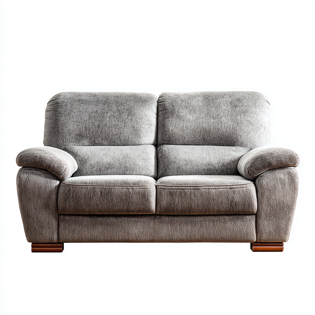 2 Seater Sofa Fabric Upholstery 165x95x90 cm - Grey - Comfortable Living Room Design-Havengetshop