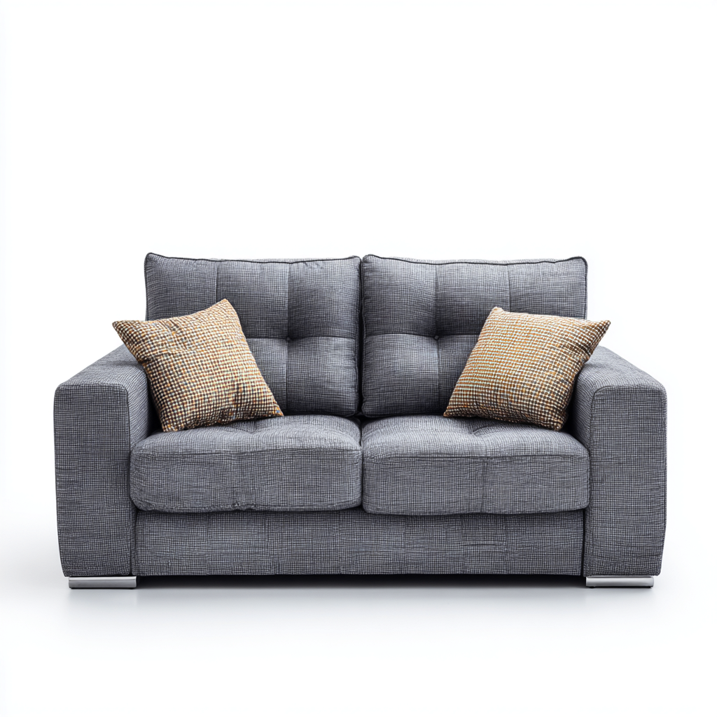 2 Seater Sofa fabric upholstery 160x90x85 cm - grey - modern living room design-Havengetshop