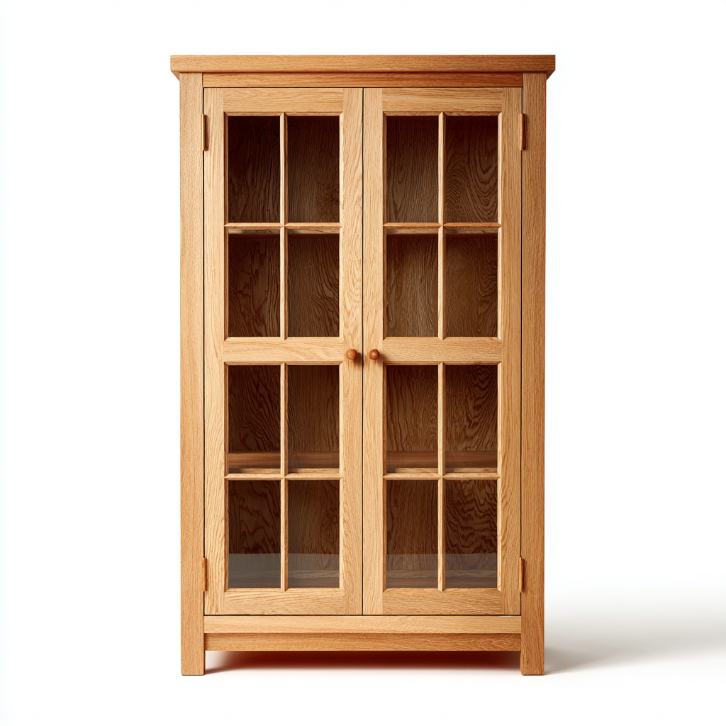 Display Cabinets Solid Wood Glass Doors 90x40x180 cm - Brown - Classic Storage Display Design-Havengetshop