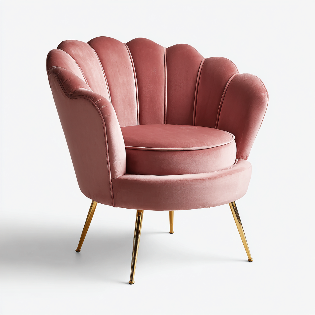 Armchairs Velvet Upholstered 80x75x85 cm - Pink - Modern Living Room Seating Design-Havengetshop