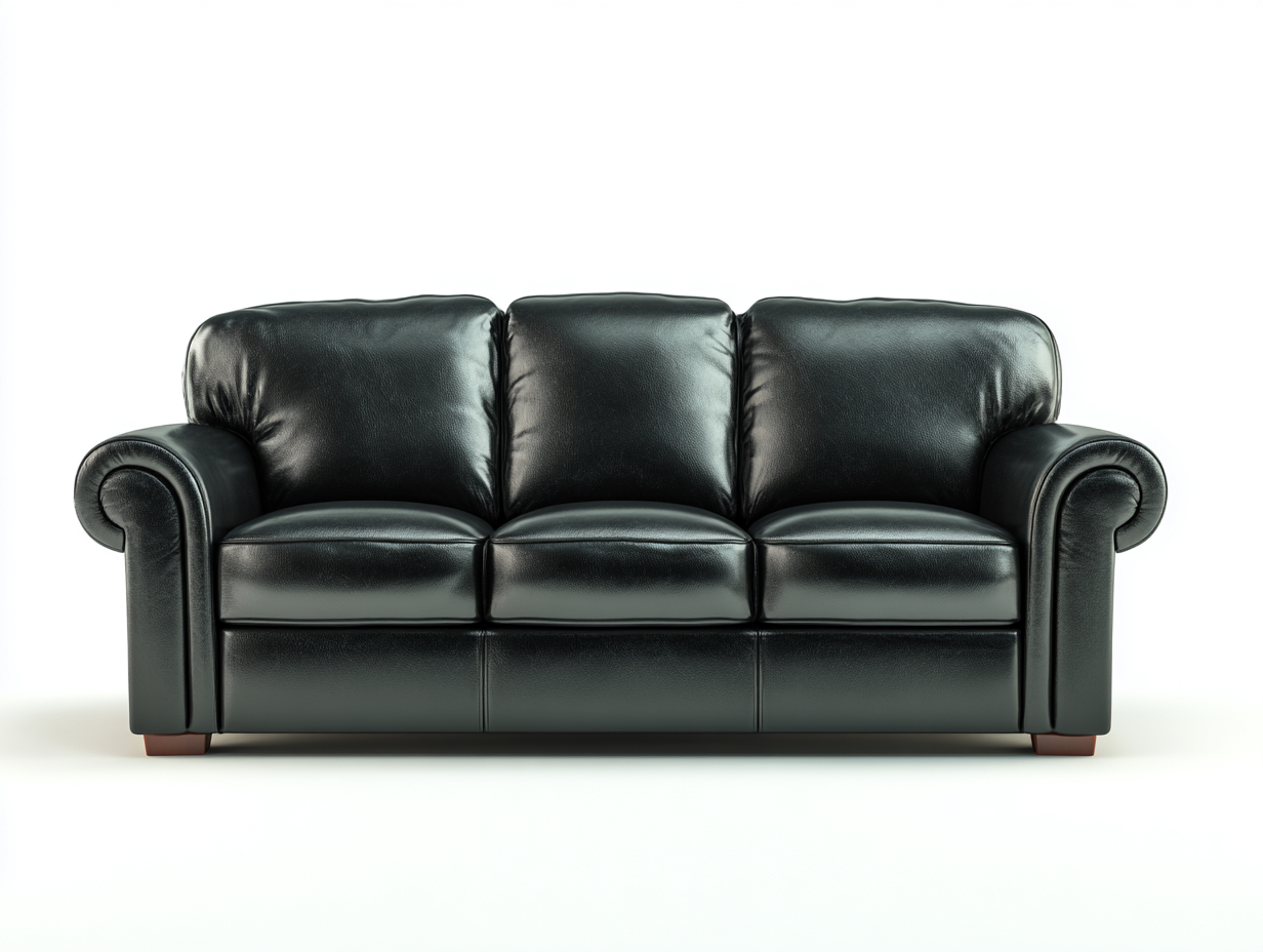 3 Seater Sofas Faux Leather 210x90x85 cm - Black - Seating for Living Room-Havengetden