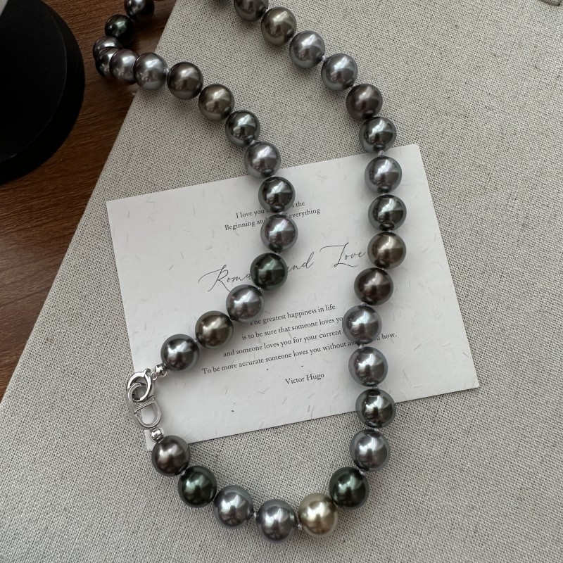 10.0mm AAA Tahitian Round Pearl Necklace