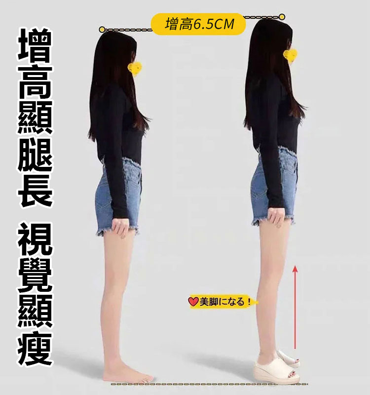 厚底坡跟涼拖鞋女