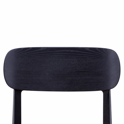 無垢材ダイニングチェア（アッシュ材・本革風クッション）