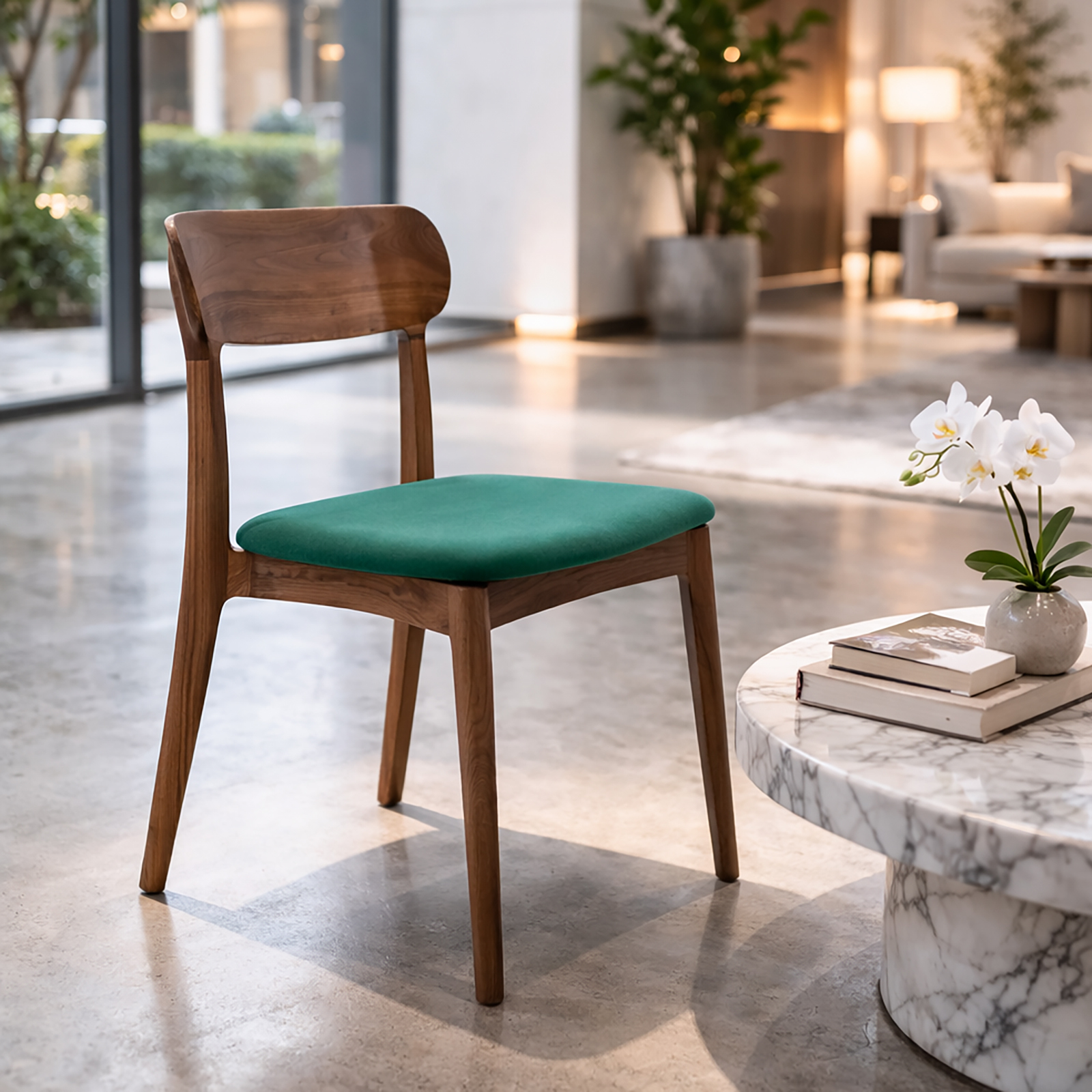 無垢ウォールナット ダイニングチェア｜選べる座面（クッション／木製）｜北欧・和モダン対応