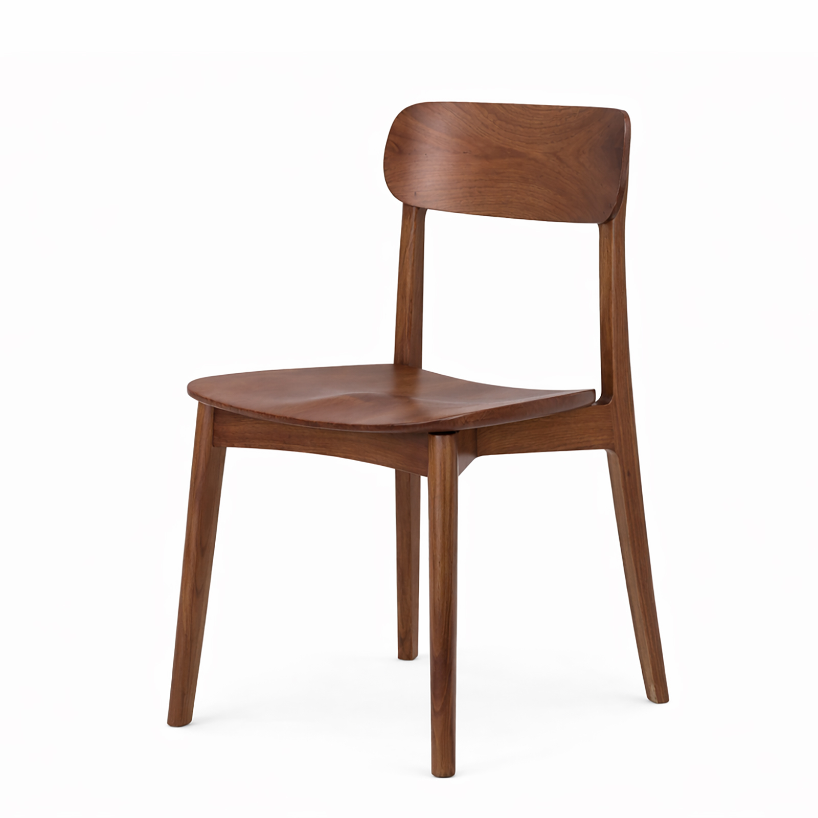 北米産ウォールナット ダイニングチェア 体にフィットする曲面座面 長時間快適 木製椅子
