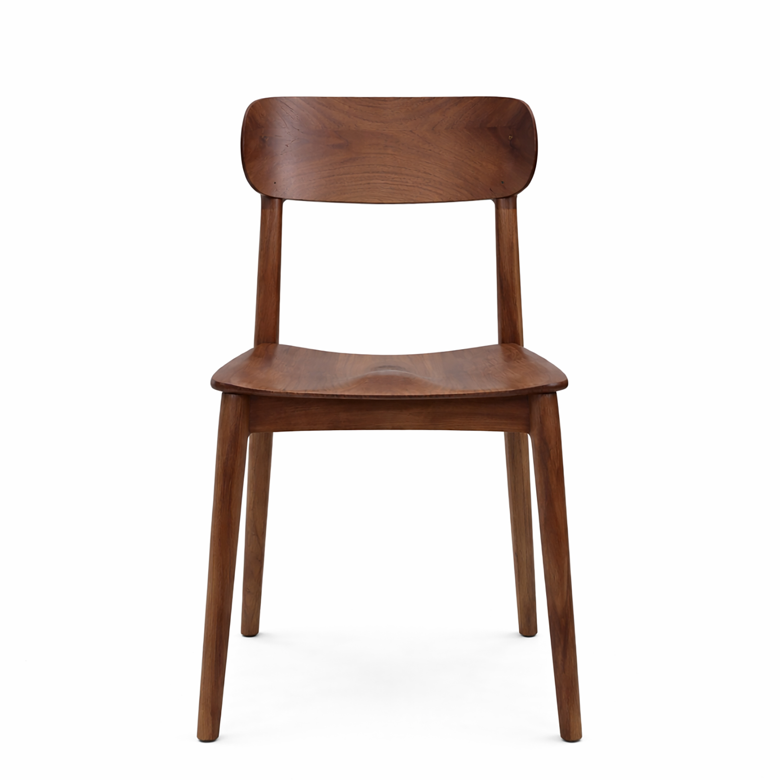 北米産ウォールナット ダイニングチェア 体にフィットする曲面座面 長時間快適 木製椅子