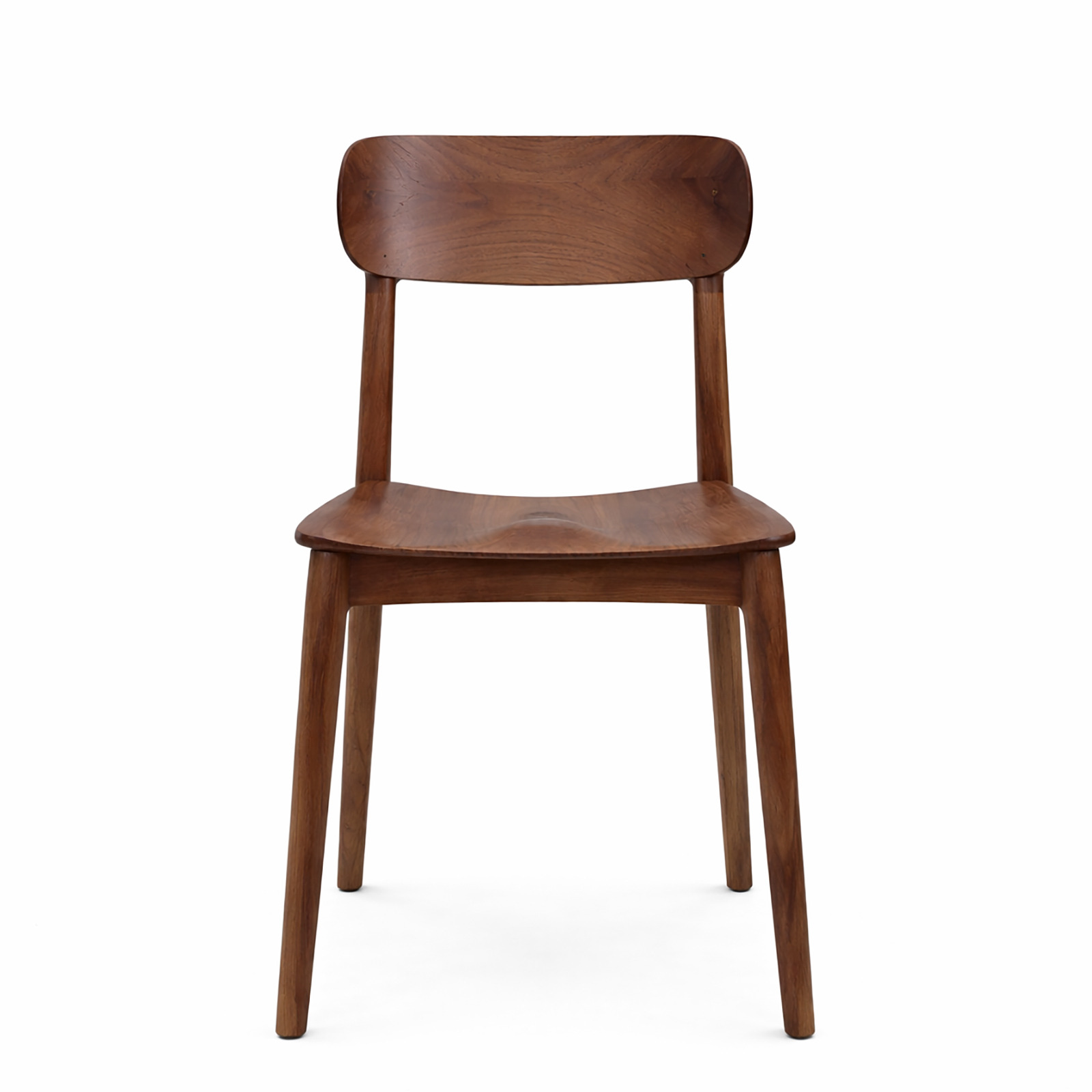 北米産ウォールナット ダイニングチェア 体にフィットする曲面座面 長時間快適 木製椅子