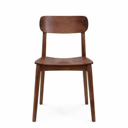 北米産ウォールナット ダイニングチェア 体にフィットする曲面座面 長時間快適 木製椅子