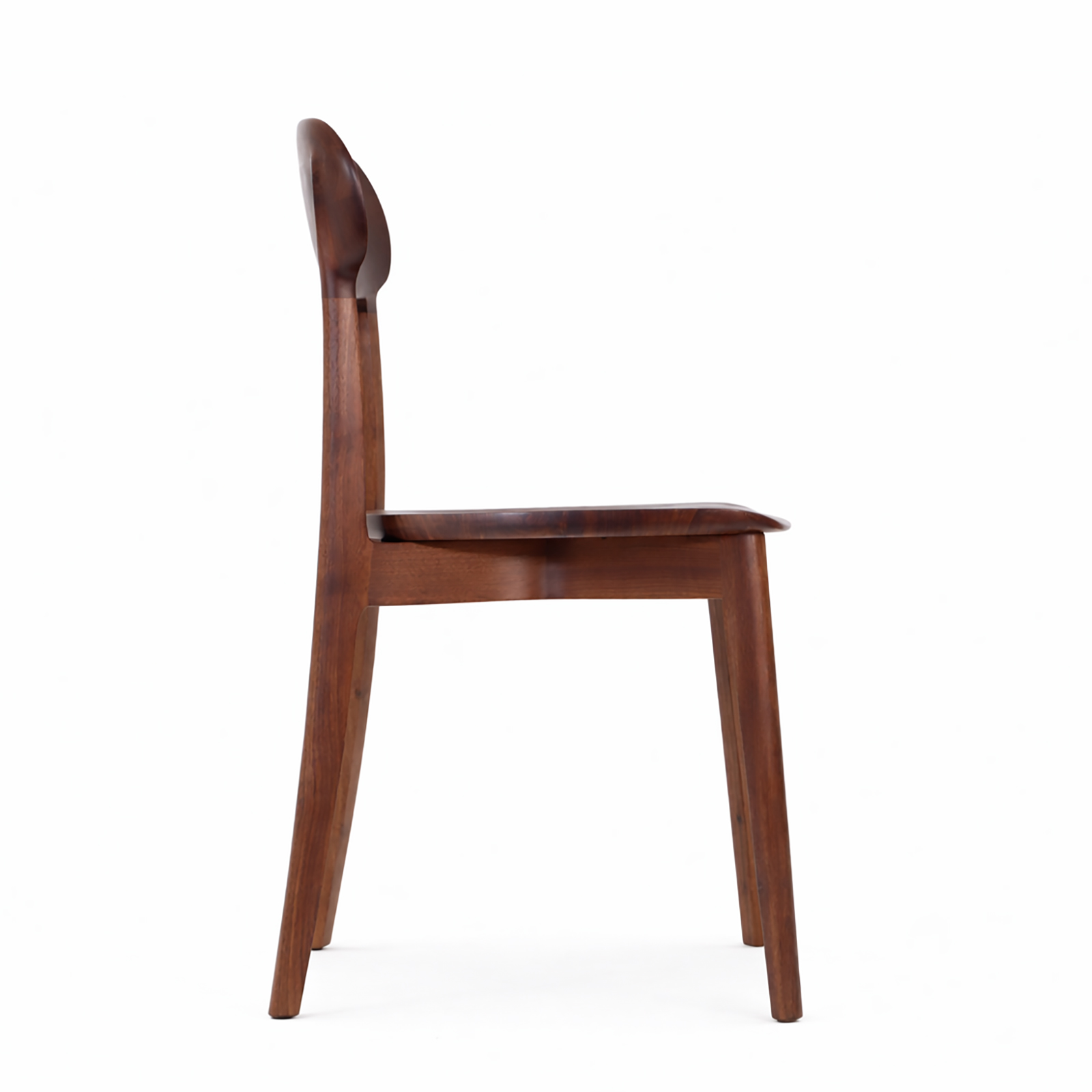 北米産ウォールナット ダイニングチェア 体にフィットする曲面座面 長時間快適 木製椅子