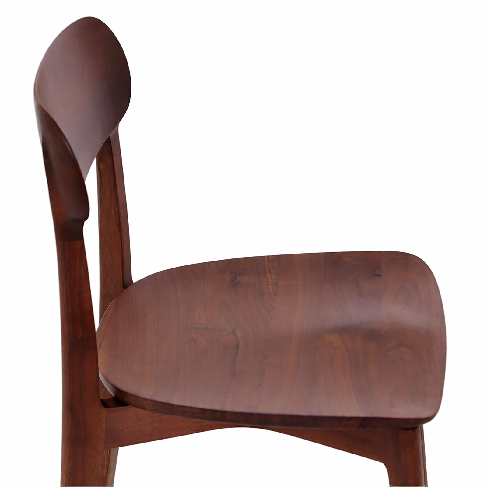 北米産ウォールナット ダイニングチェア 体にフィットする曲面座面 長時間快適 木製椅子