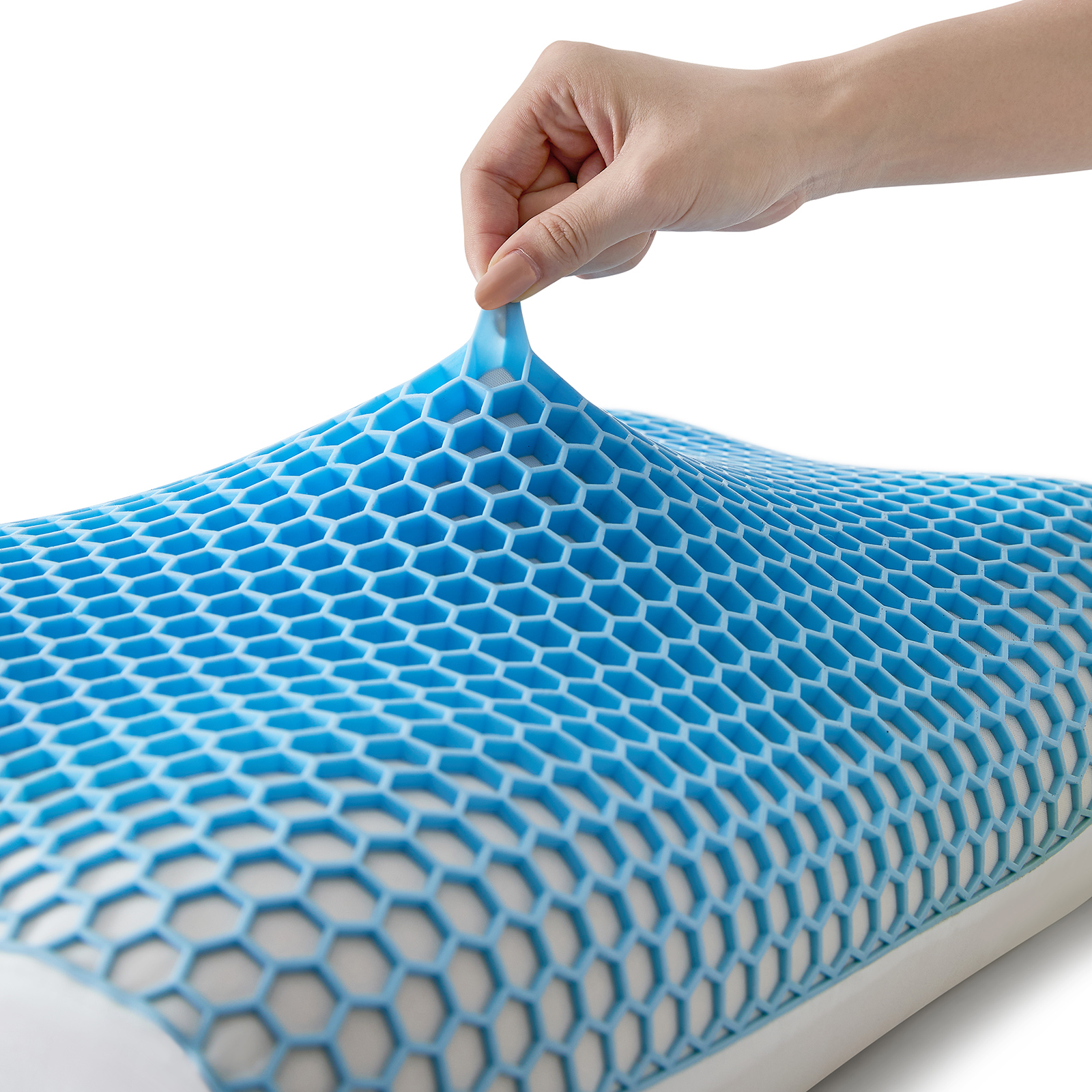 眠りの雲メモリーピロー｜３Ｄ人体工学設計 蜂巣通気 天絲クール 抗菌可洗 高密度１.２ＫＧ枕芯 快眠サポート枕