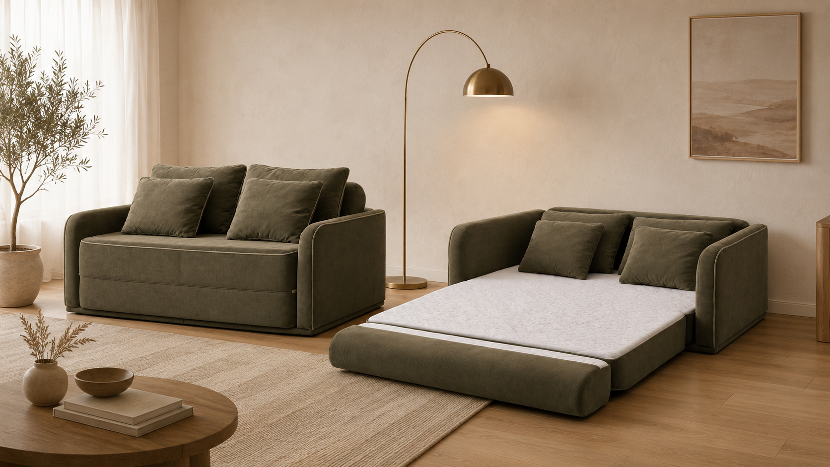 K129 Sofa 高反発素材とファブリックの特徴