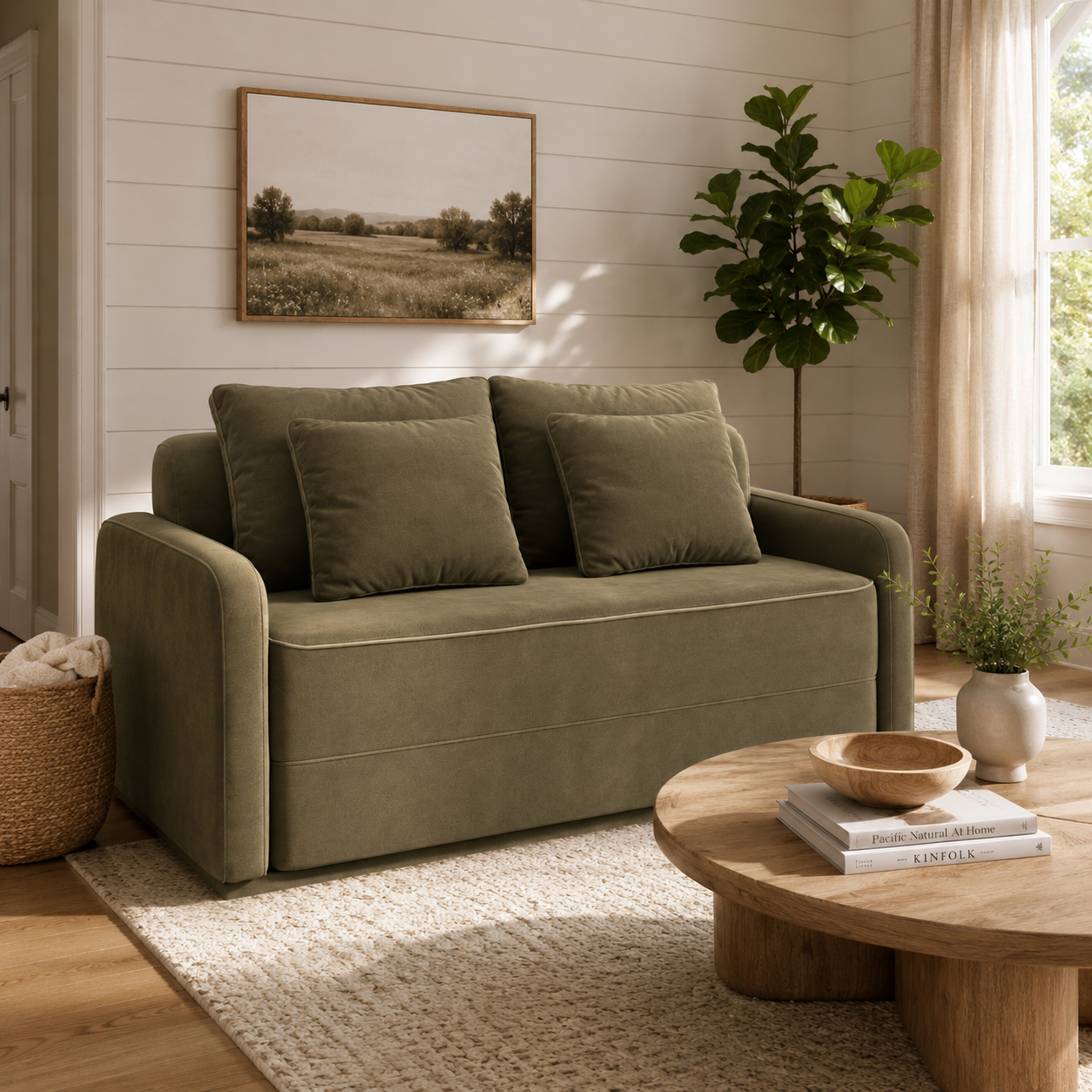 K129 Sofa 読書や昼寝のリラックスシーン