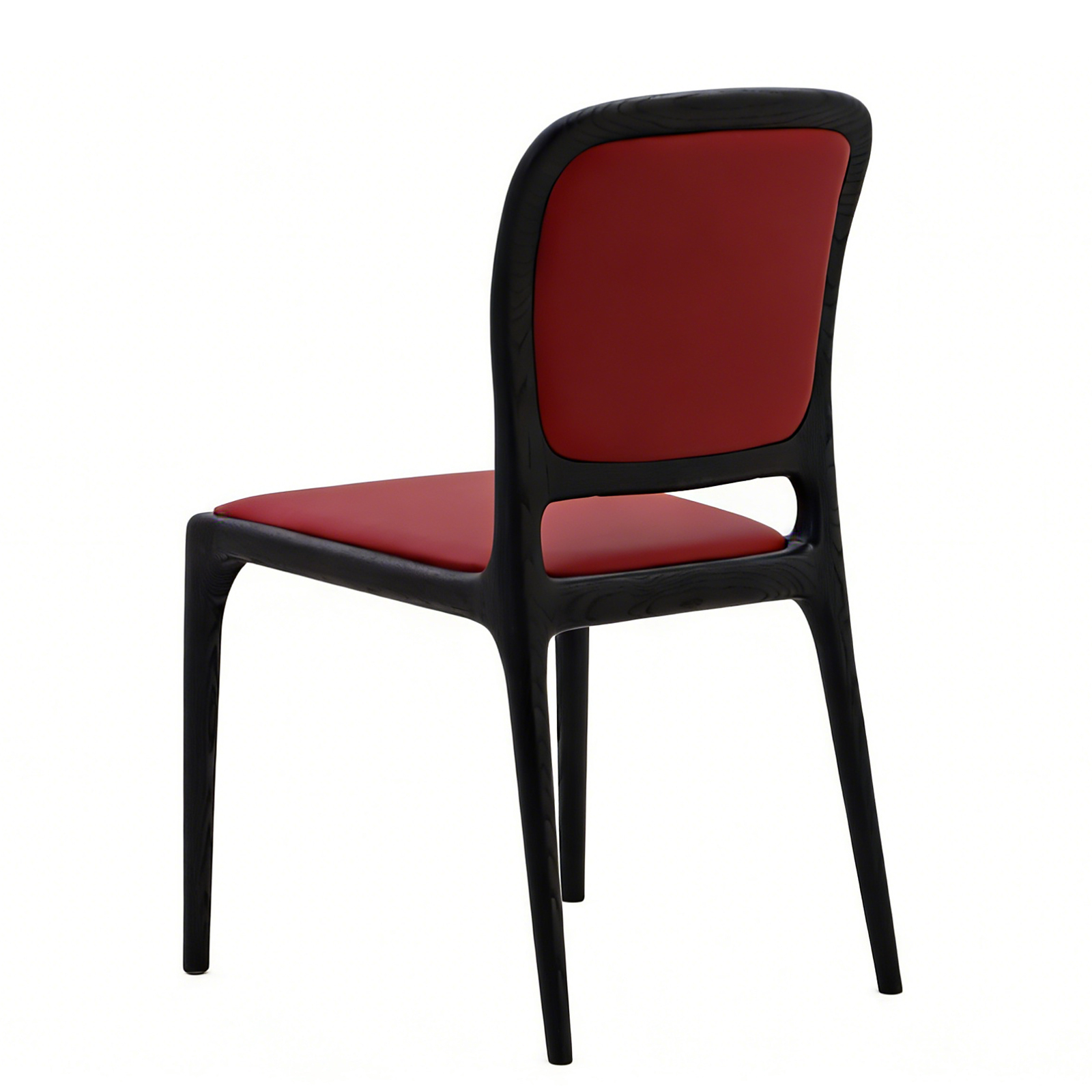 アッシュ無垢材 高級ダイニングチェア ブラックマット塗装 上質クッション仕様