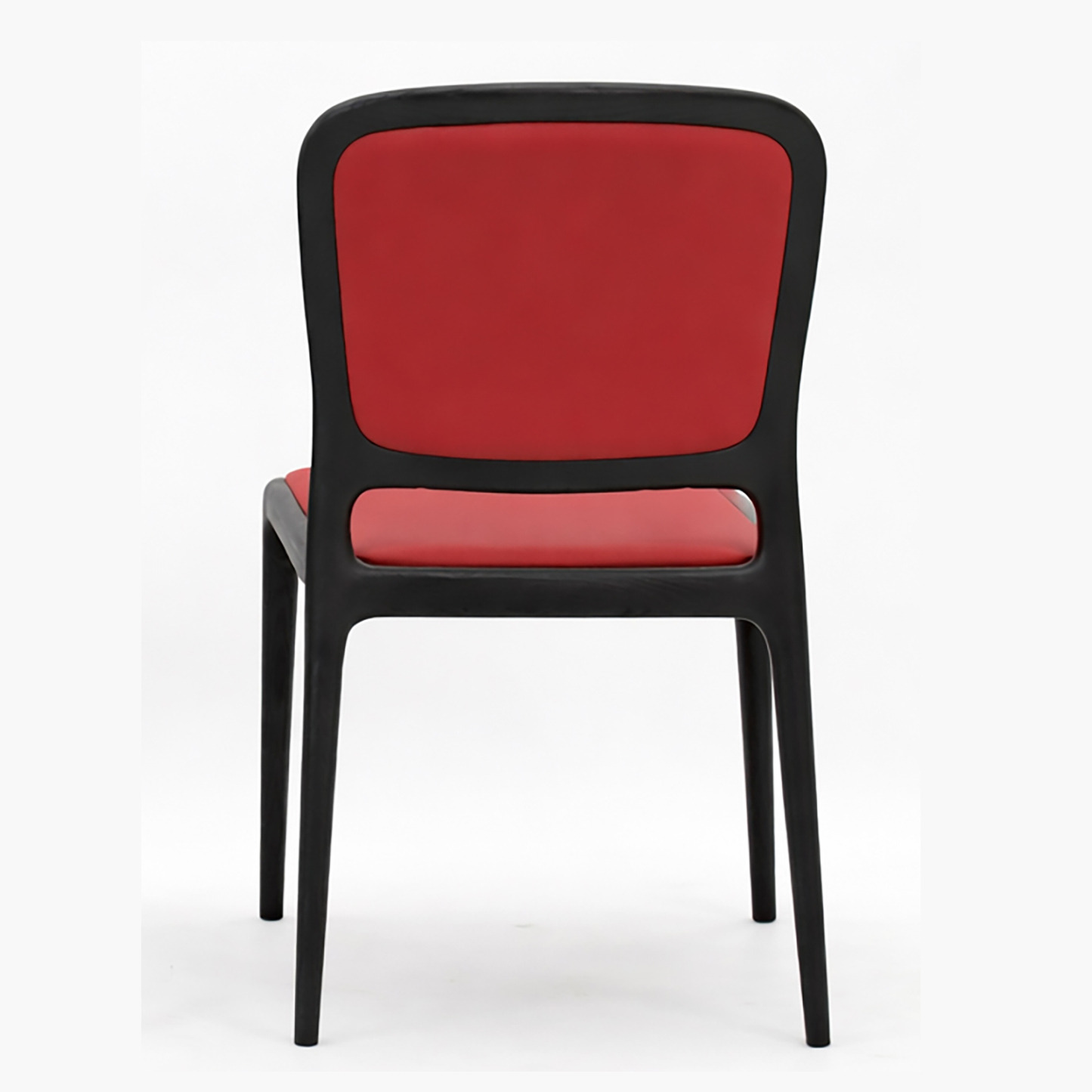 アッシュ無垢材 高級ダイニングチェア ブラックマット塗装 上質クッション仕様