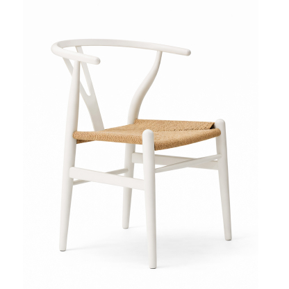 北米ホワイトオーク無垢材アームチェア ホワイト