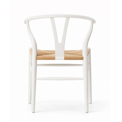 北米ホワイトオーク無垢材アームチェア ホワイト