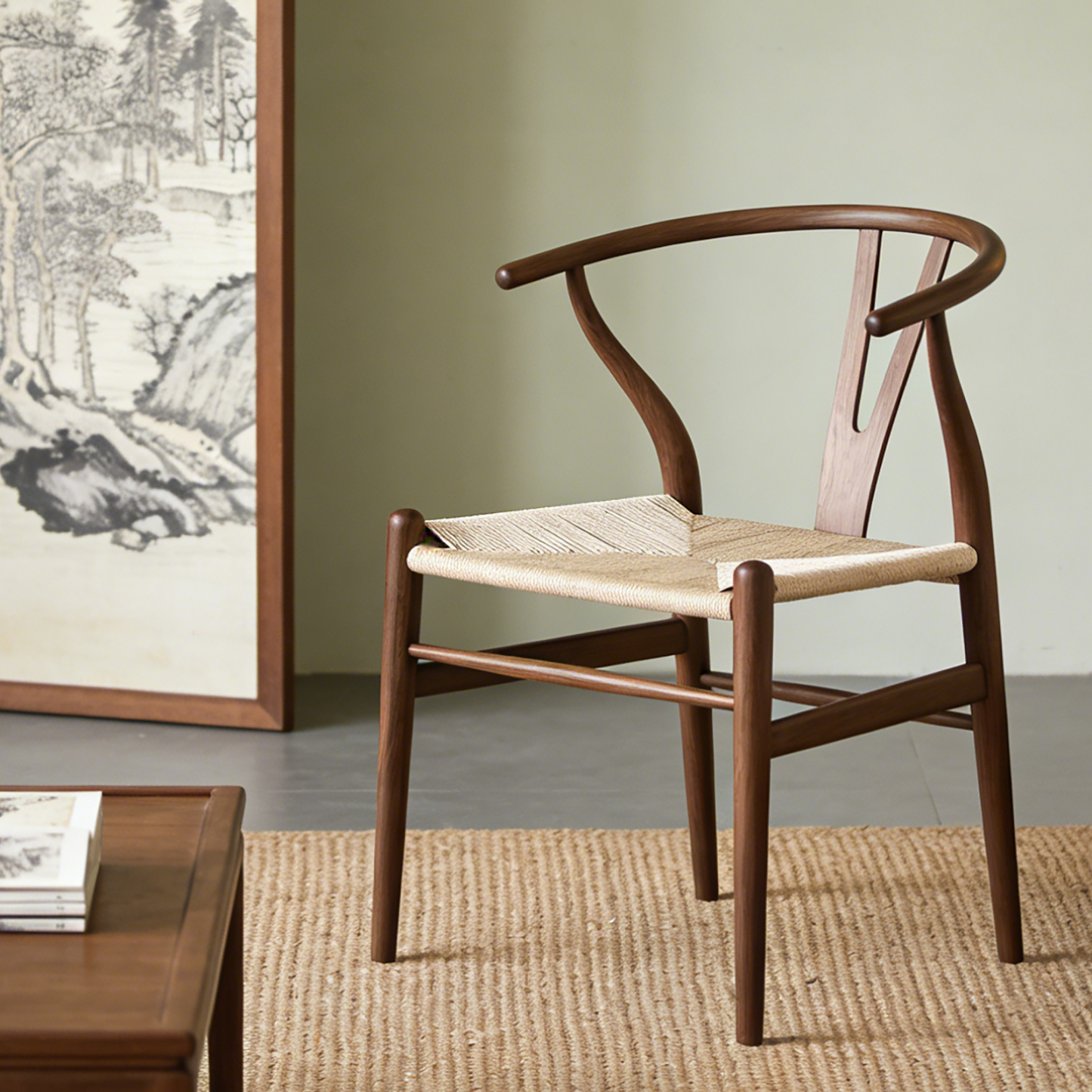 北米産ブラックウォールナット無垢材 アームチェア