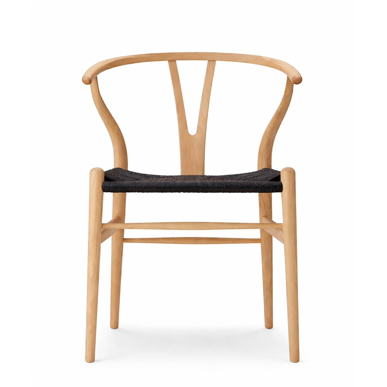 無垢材×手編み座面 北米産アッシュ材アームチェア