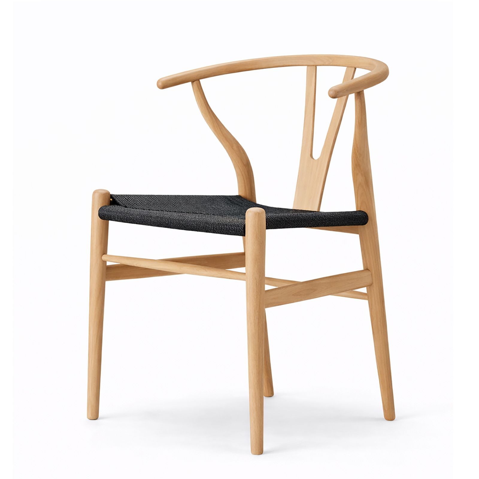 無垢材×手編み座面 北米産アッシュ材アームチェア