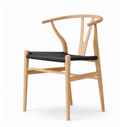 無垢材×手編み座面 北米産アッシュ材アームチェア