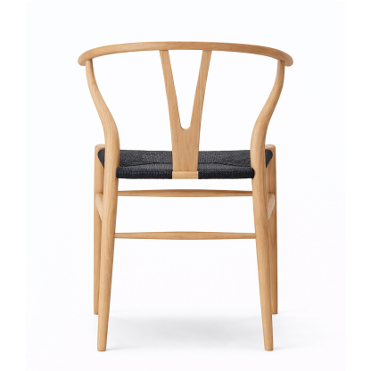 無垢材×手編み座面 北米産アッシュ材アームチェア