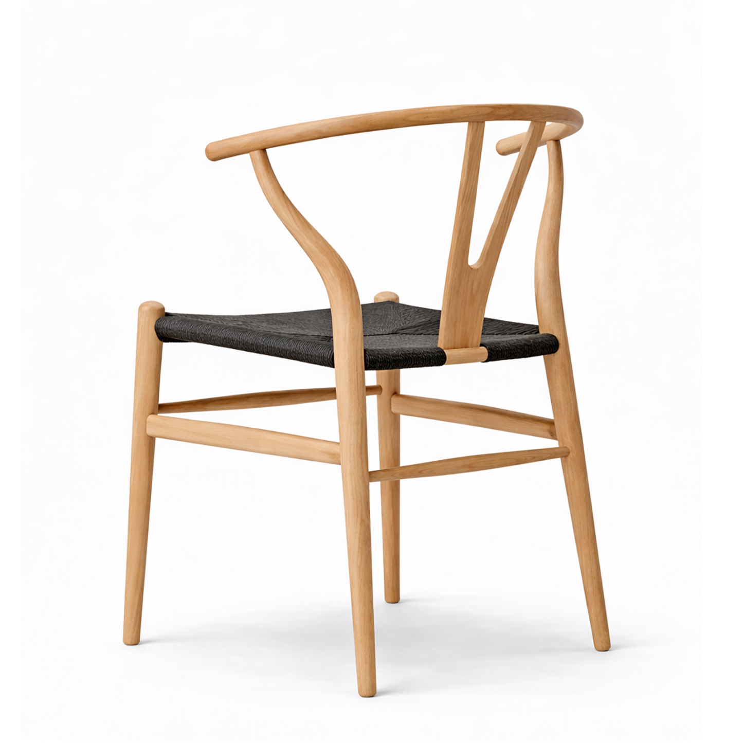 無垢材×手編み座面 北米産アッシュ材アームチェア