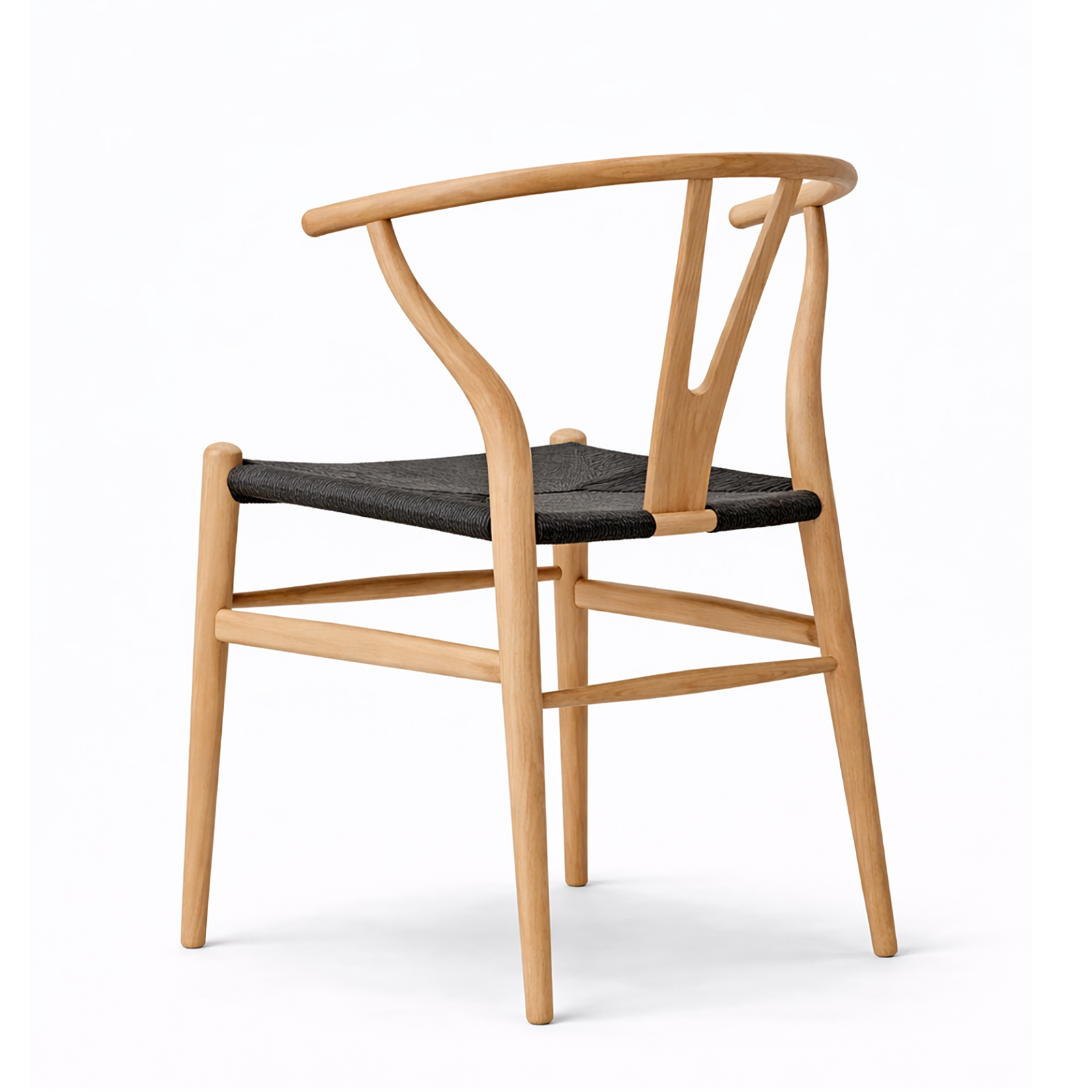 無垢材×手編み座面 北米産アッシュ材アームチェア