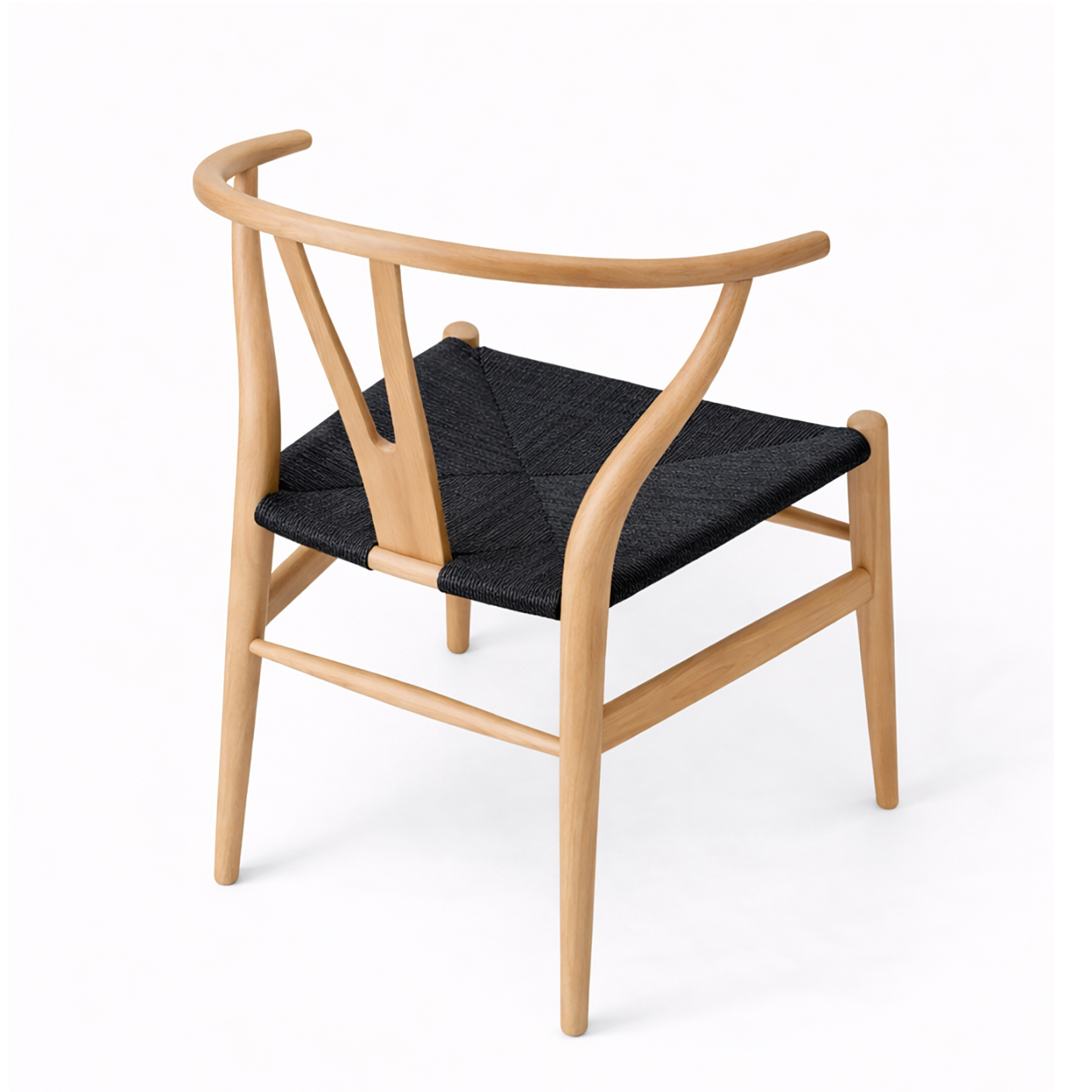 無垢材×手編み座面 北米産アッシュ材アームチェア